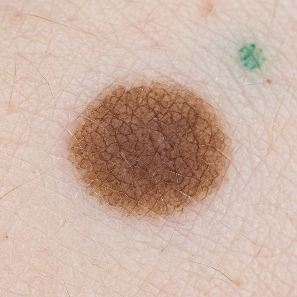 Clinical dermoscopic skin lesion photograph